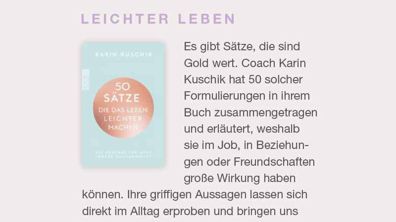 Vorschaubild von dem Artikel über Karin Kuschik aus der Zeitschrift flow